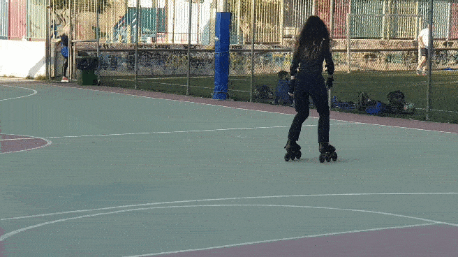 Me doing a simple but cool looking trick on inline skates
