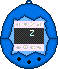 Animated sprite of a Tamagotchi toy